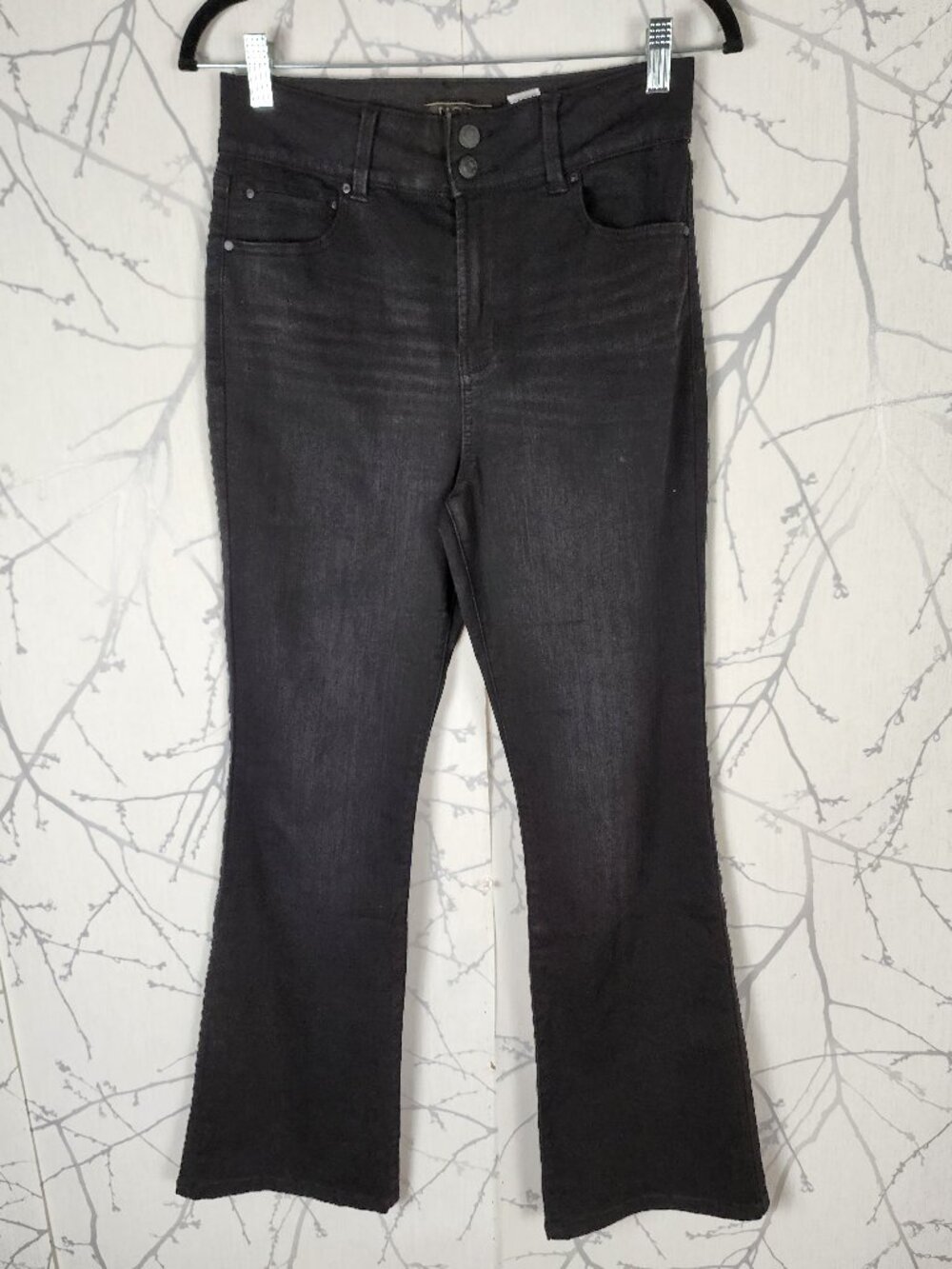 Rachel Roy Black Wash Stretch Denim High Rise Bootcut Flare Jeans